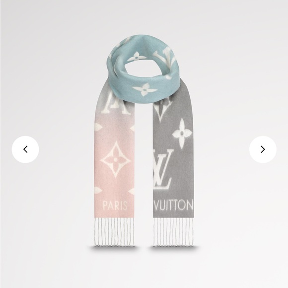 Louis Vuitton Reykjavik Gradient Scarf - Bleu Rose - Picture 6 of 6